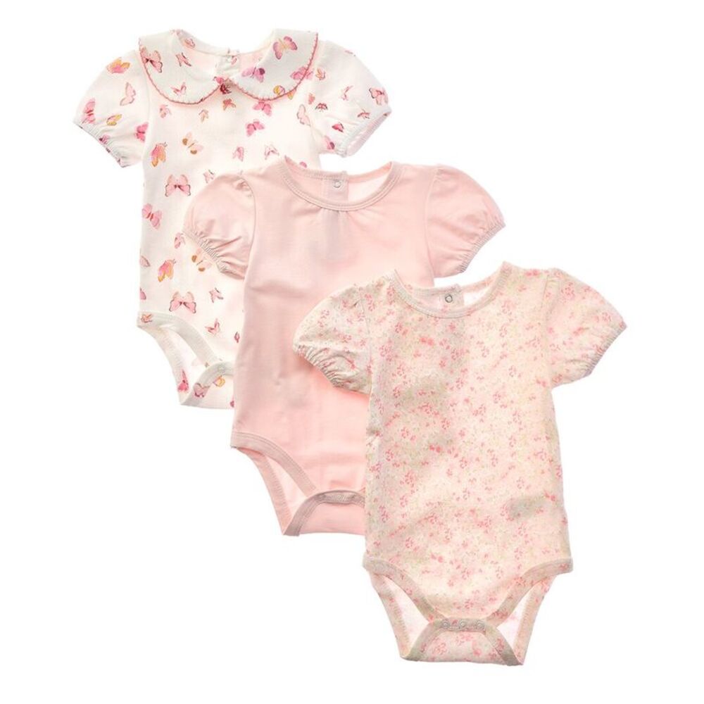 Shabby Chic Girls  Set Of 3 Bodysuit, Pink